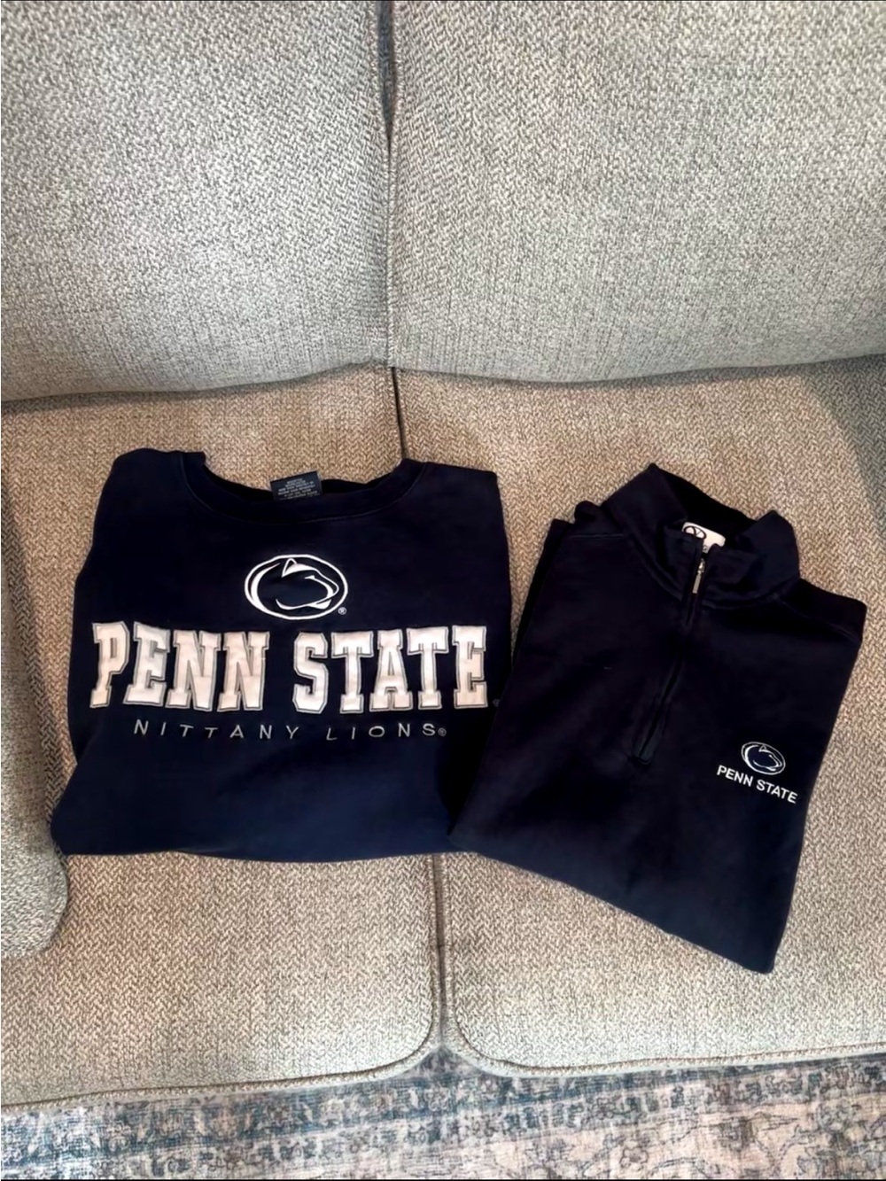 Penn State Nittany Lions Navy Sweatshirt & Quarter-Zip Set